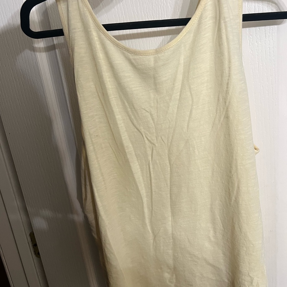 Pact Women's Light Yellow Tank Top - Picture 3 of 4
